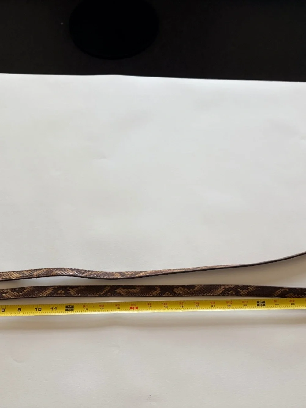 SOEUR Paris Snake Embossed Leather Belt Brown Gold Buckle Size M Matching Handba